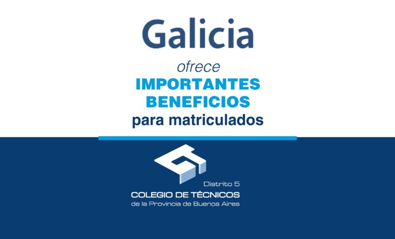 Beneficios de Banco Galicia para matriculados