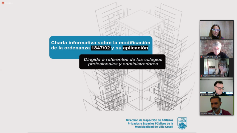 Charla informativa sobre la modificación de la ordenanza 1847/02 y su aplicación